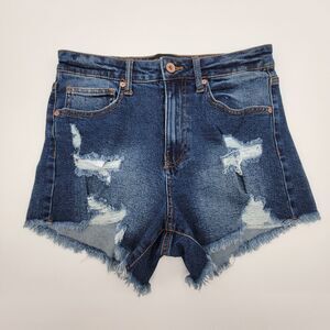 Kendall + Kylie Womens short Size 28 The Icon Short Blue